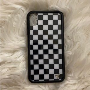 Checkered Wildflower case for iPhone XR